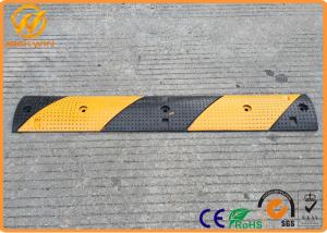 Wholesale Parking Stops Rubber Speed Cushions , Road Safety Black Portable Speed Humps from china suppliers