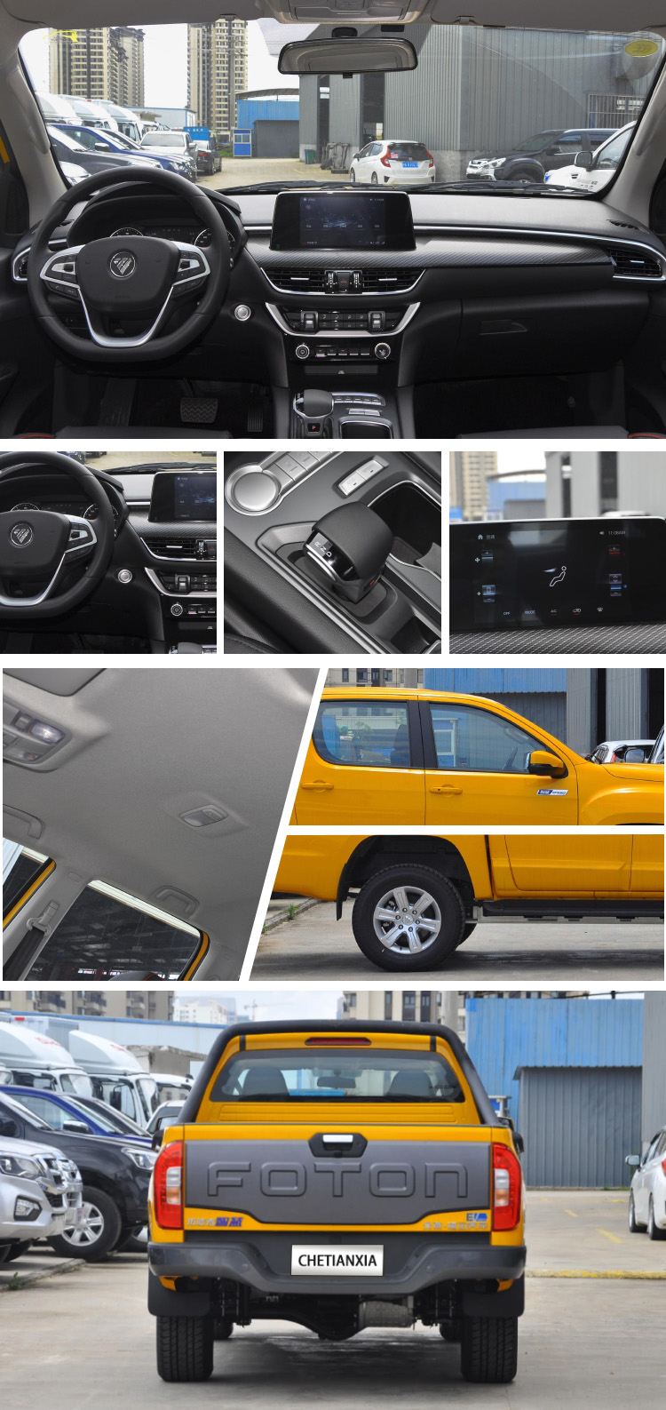 4x4 Used Midsize Electric Pickup Trucks New Energy Vehicle Foton