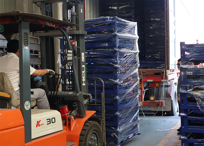 Collapsible Pallet Mesh Cage Stackable Stillages Storage Container