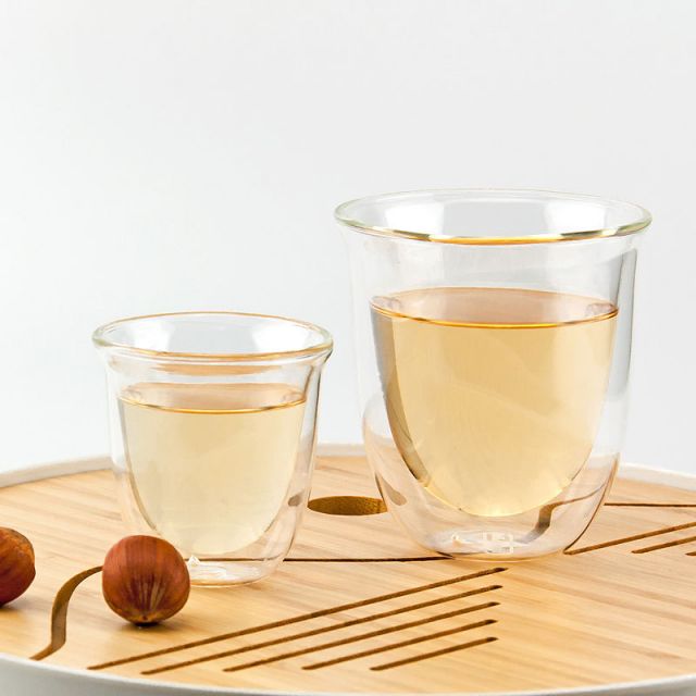 Manufacture Custom Coffee Tea With High Borosilicate Handle Heat Resistant Double Wall Glass Cup
