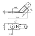 Professional Battery Cable Lugs Terminals T2Y2 Material 25mm² Applicable Wire