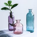 Nordic Style Small Mouth Blue Pink Color Dome Shaped Glass Flower Vase