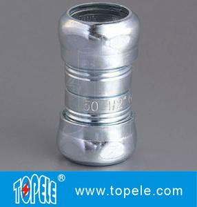 Wholesale Zinc Plated Steel EMT Compression Coupling , EMT Coupling 1/2 Inch To 4 Inch from china suppliers