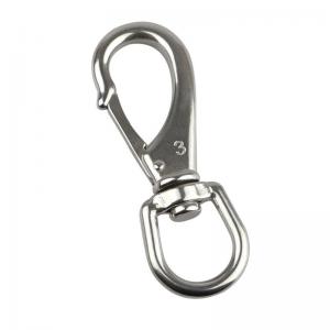 China Rigging Hardware Stainless Steel Round Eye Swivel Snap Hook with Spring and Swivel Eye on sale