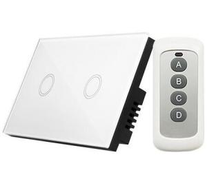 Wholesale Luxury Glass Touch Panel Intelligent wall switch white &amp; black 1gang/2 gang/3 gang from china suppliers