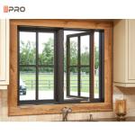 Windproof Aluminum Casement Windows UPVC PVC Triple Glazed Low - E Glass