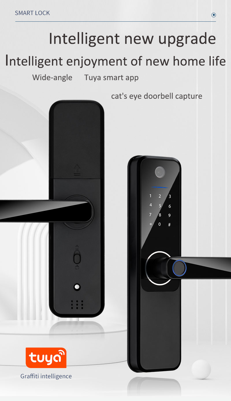 Tuya Wifi Smart Camera Lock Cloud Storage Apartment Bedroom Door Lock
