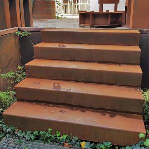 Wholesale Pre weathered Corten Steel Garden Steps Stairs 1000mm to 3000mm width from china suppliers
