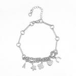 6.5 Inch 925 Silver CZ Bracelet 7.0g Alphabet Jewelry Friendship Bracelet