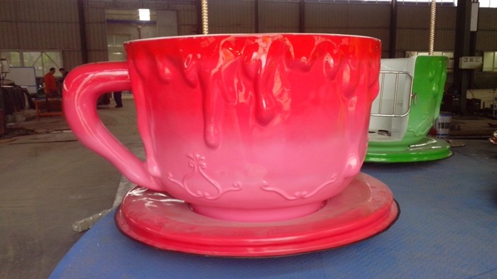 Shopping Mall Spinning Teacups Ride With Three Small Rotating Turntable