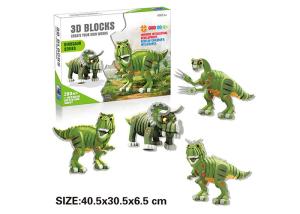 Wholesale Educational DIY 3D Building Blocks Children's Play Toys 350 Pcs Tyrannosaurus from china suppliers