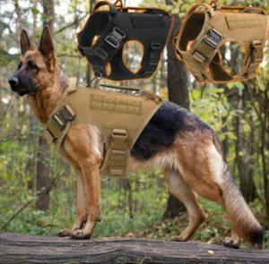 Wholesale Plastic Tactical Dog Harness For Hiking Training Brown from china suppliers