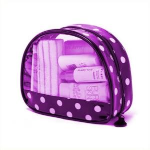 Wholesale Printed Transparent Waterproof Purple Pvc Makeup Bags For Travelers from china suppliers