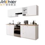 Small Room Grey Kitchen Cabinet with Modern and Stylish Half Bullnose Countertop