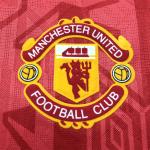 Classic Red Retro Soccer Jerseys Old Football Kits White Collar Cuffs