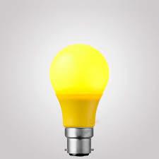 Yellow LED Bulb Light with E27/B22/E26, Flicker Free, Anti UV, 85~265V AC,