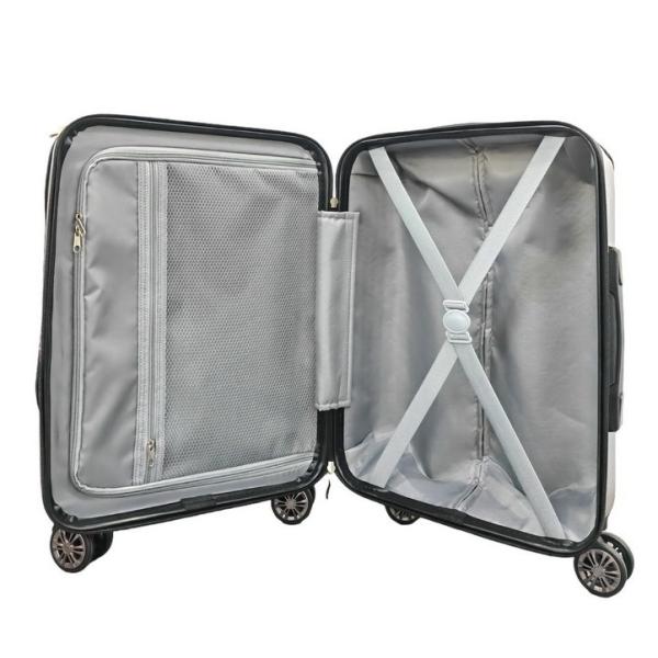 ABS Cabin Travel Suitcase Front Opening Cabin Luggage With TSA Locks