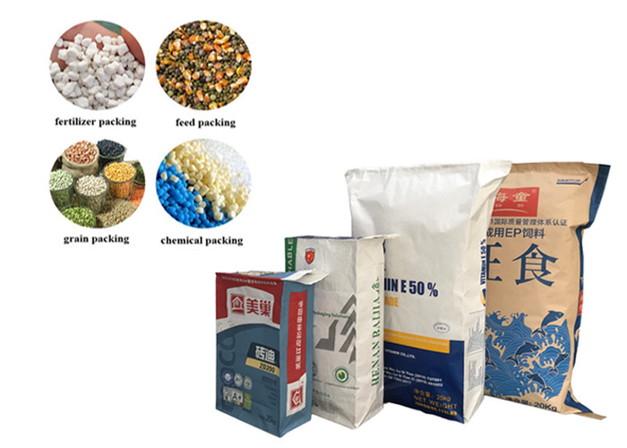 Food Grade Multi Wall Paper Sacks 20kg 25kg Square Bottom Kraft Paper Valve Bag