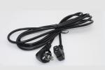 Hot sale Oxygen-free copper black power cord 10A 0.5m-10mAngled female power