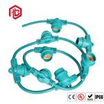 Green Nylon PVC E26 E27 Lamp Stand Fittings With Customized Cable Plug