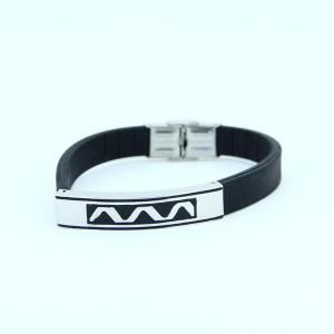 Wholesale Factory Direct Stainless Steel High Quality Silicone Bracelet Bangle LBI43 from china suppliers
