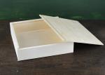 Natural Large Wooden Serving Tray , Wood Storage Crate Box For Gift Package