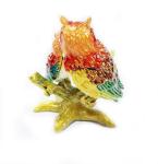 Bird owl trinket jewelry box owl jeweled animal boxes bird bejewelled boxes