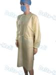 PP Light Yellow Disposable Isolation Gowns Protective Surgery Clothing