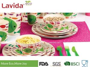 Wholesale Shatter Proof Bamboo Fibre Plates Anti - Bacteria Heavy Metals Free Dishwahser Safe from china suppliers
