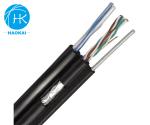 PVC Jacket Outdoor LAN Cable FTP CAT5E Network Cable With Steel Messenger