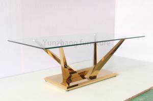 Wholesale Sturdy And Stylish Luxury Modern Dining Tables With Metal Base from china suppliers