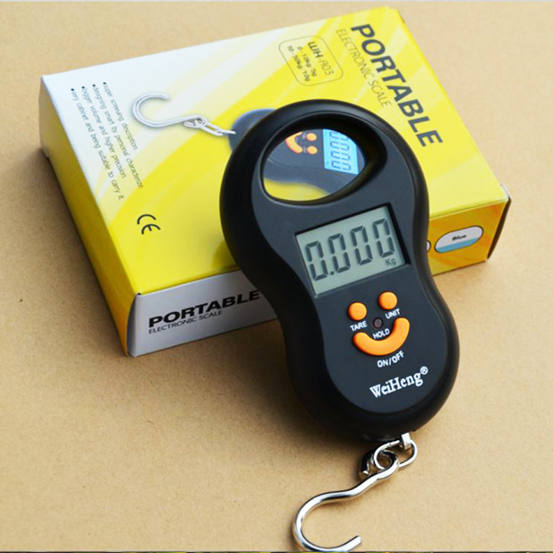 Orange Portable Electronic Luggage Scale With Over Load Indication