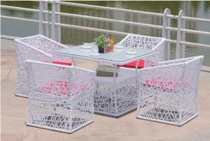 Wholesale YLX-RN-063 White PE Rattan Single Sofa with Cushion for Outdoor and Indoor Used from china suppliers