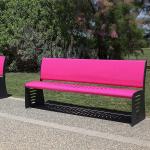 ISO14001 Certificate Colorful 1930mm Outside Metal Bench