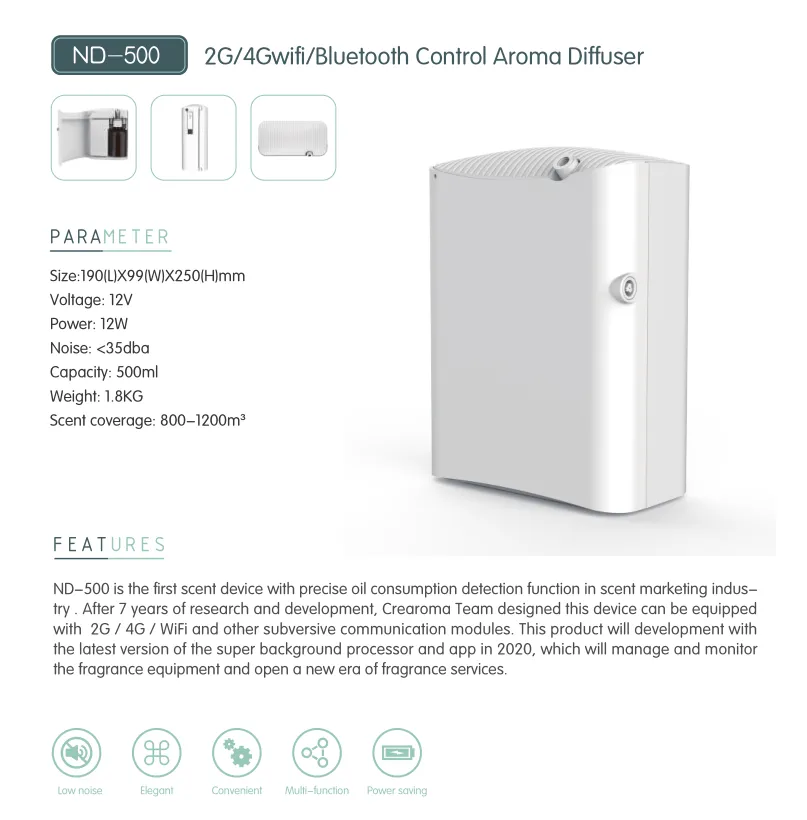 HOMEFISH 500ml HVAC Aroma Scent Diffuser Machine Commercial Aroma Therapy Air Freshener