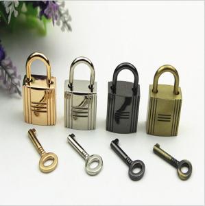 Wholesale Fashion nickel color zinc alloy metal bag decorative lock with key for handbags from china suppliers