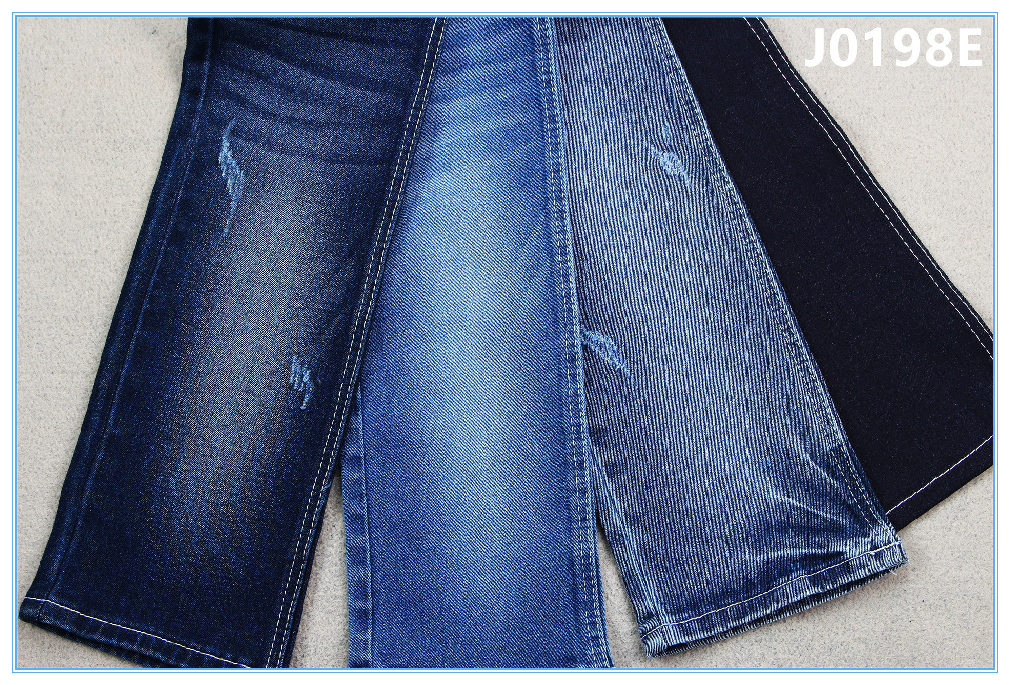 11oz Super Dark Blue Denim Jeans Fabric For Apparel