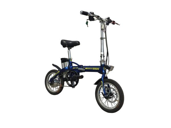 Adult Lithium Bicycle Li - Ion Battery , Aluminum Alloy Frame Foldaway Electric