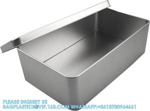 Wholesale Silver Metal Tin Box Lids - Large Containers, Holder For Keeping Car Keys, Cookie, Pencil Case, 8.2 X 4.7 X 2.4 Inch from china suppliers