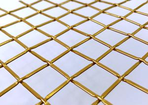 Wholesale 83% Gold Color Architectural Woven Metal Mesh For Stainless Steel Fabrics Cabinet from china suppliers