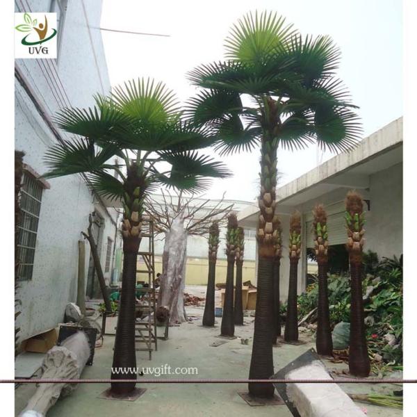 UVG 22ft tall fake palm tree with fan leaves in dubai for park landscaping