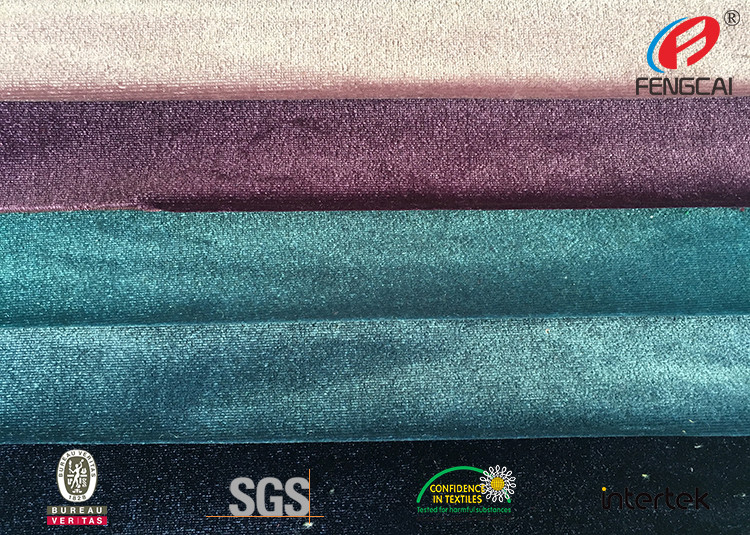 Italy Ks Warp Knit Polyester Velvet Fabric Velvet Clothing Material 150-230gsm Density