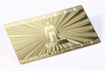 13.56mhz Metal Business Cards / Stainless Steel CR80 Plated Gold Member Card