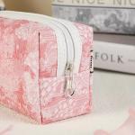 Tools Storage Eco Burlap Makeup Bag Letter Printed Bolsa De Maquillaje for Women