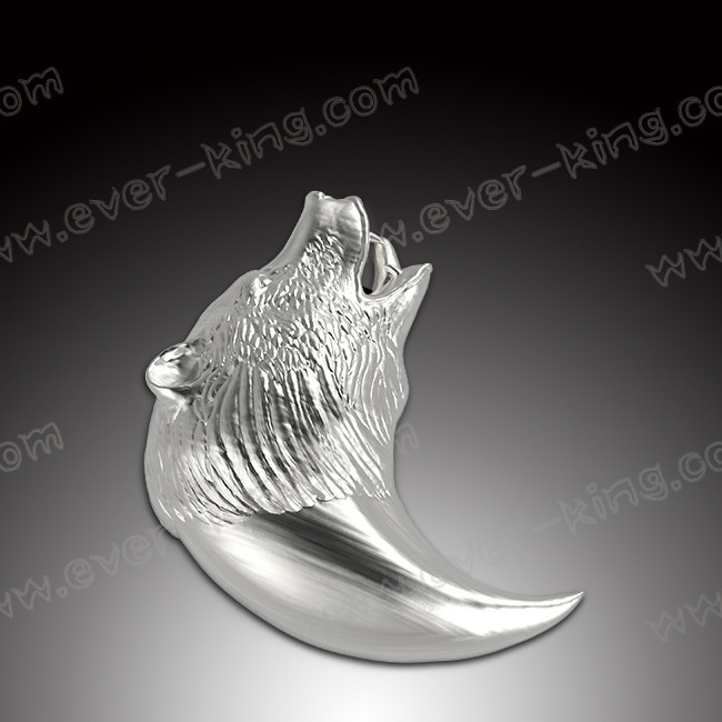 Silver Golden Collections Bear Head Zinc Alloy Medal Label