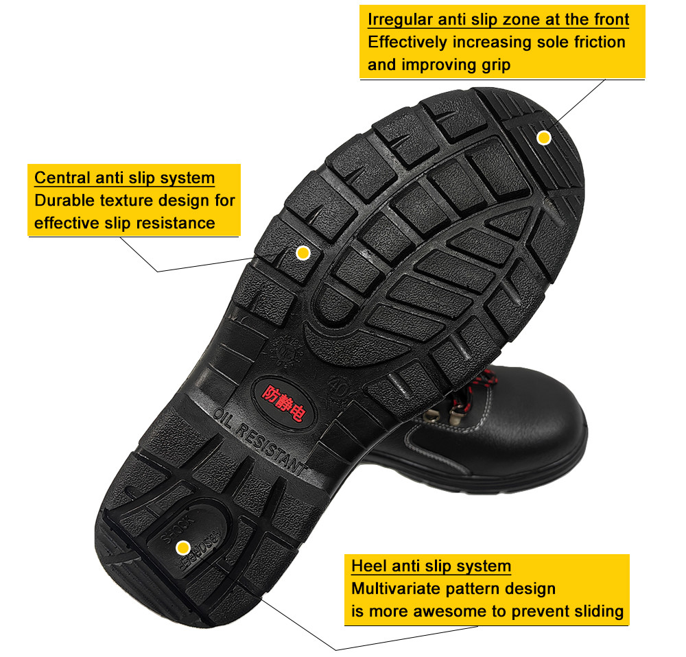 Men'S Anti Impact Anti Puncture ESD Safety Shoes Antistatic Breathable
