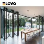Residential Internal Accordion Aluminum Sliding Glass Doors Bifold 28 inch