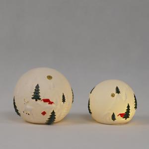 Wholesale DIY Decorating Ceramic Anniversary Gift , Christmas Ball Ornaments For Home Hotel Party from china suppliers