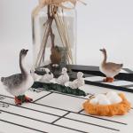 4 PCS Goose Farm Animal Life Cycle Model Figure Figurine Set Cake Toppers