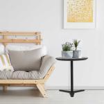 Black Tomile Round 26.59 Inch Height Livingroom End Table For Bistro C130-6
